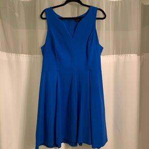 Sleeveless cobalt blue cocktail dress